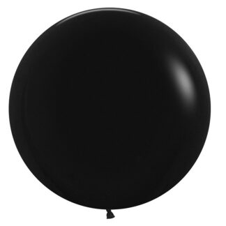 Большой шар на атласной ленте Черный