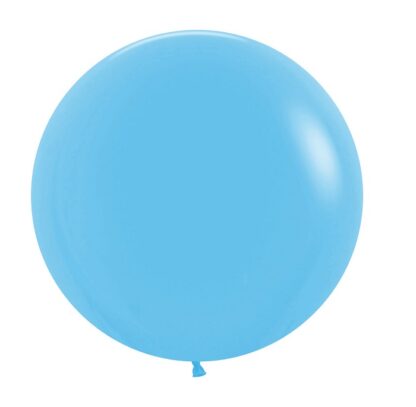 Большой шар на атласной ленте Голубой