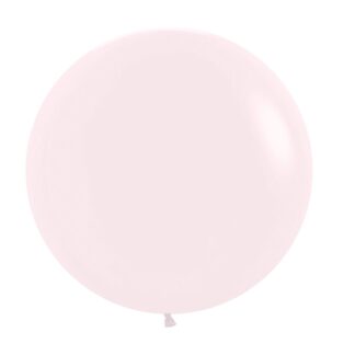 Большой шар на атласной ленте Светло-розовый (макарунс)