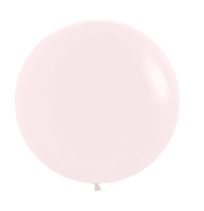 Большой шар на атласной ленте Светло-розовый (макарунс)