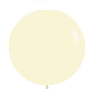 Большой шар на атласной ленте Светло-желтый (макарунс)