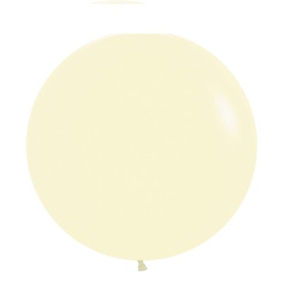 Большой шар на атласной ленте Светло-желтый (макарунс)