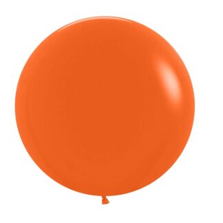 Большой шар на атласной ленте Оранжевый