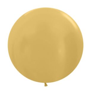 Большой шар на атласной ленте Золото