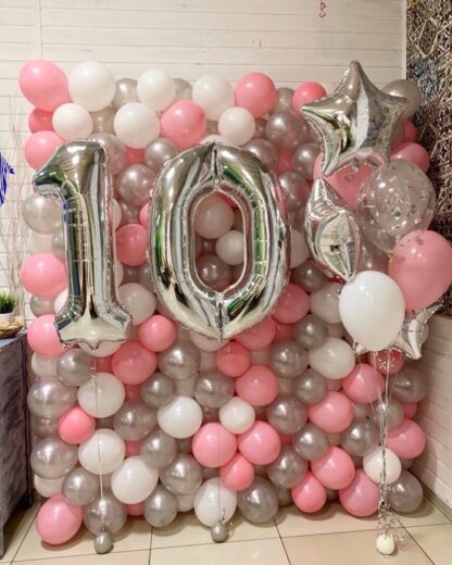 Воздушные шарики «10 лет принцессе»