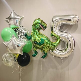 Гелиевы шарики 5 лет мальчику (динозавр)