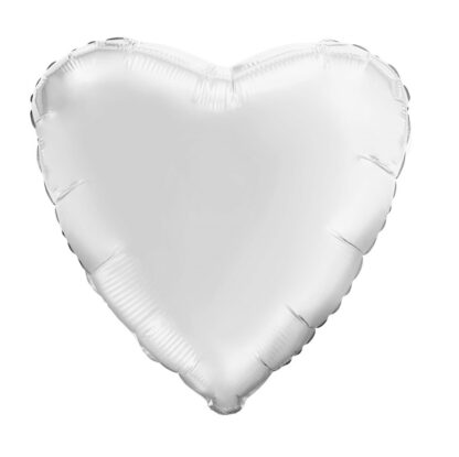 Шар (19»/48 см) Сердце, Белый