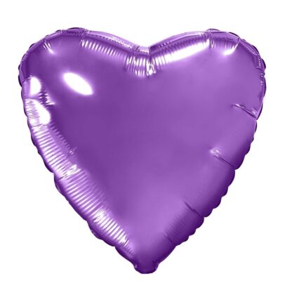 Шар (19”/48 см) Сердце, Фиолетовый