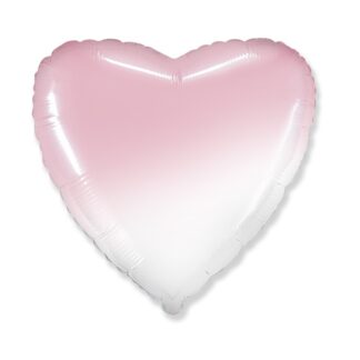 Шар (18”/46 см) Сердце, Розовый, Градиент