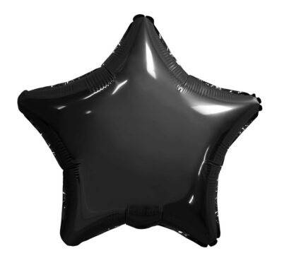 Шар (19»/48 см) Звезда, Черный