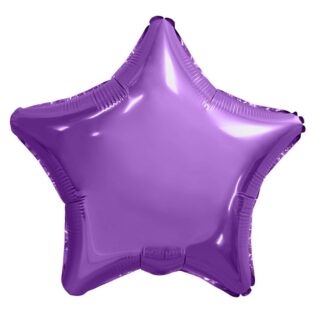 Шар (19”/48 см) Звезда, Фиолетовый