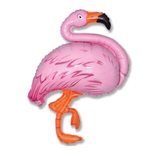 Воздушный шар (51”/130 см) Фигура, Фламинго, Розовый