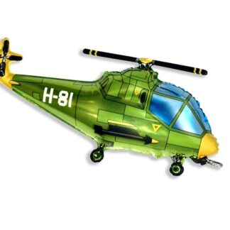 Воздушный шар (38”/97 см) Фигура, Вертолет, Зеленый