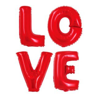 Набор шаров-букв (16″/41 см) «LOVE» Красный