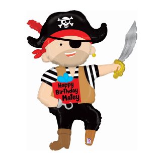Шар (44″/112 см) Фигура, Пират с подарком